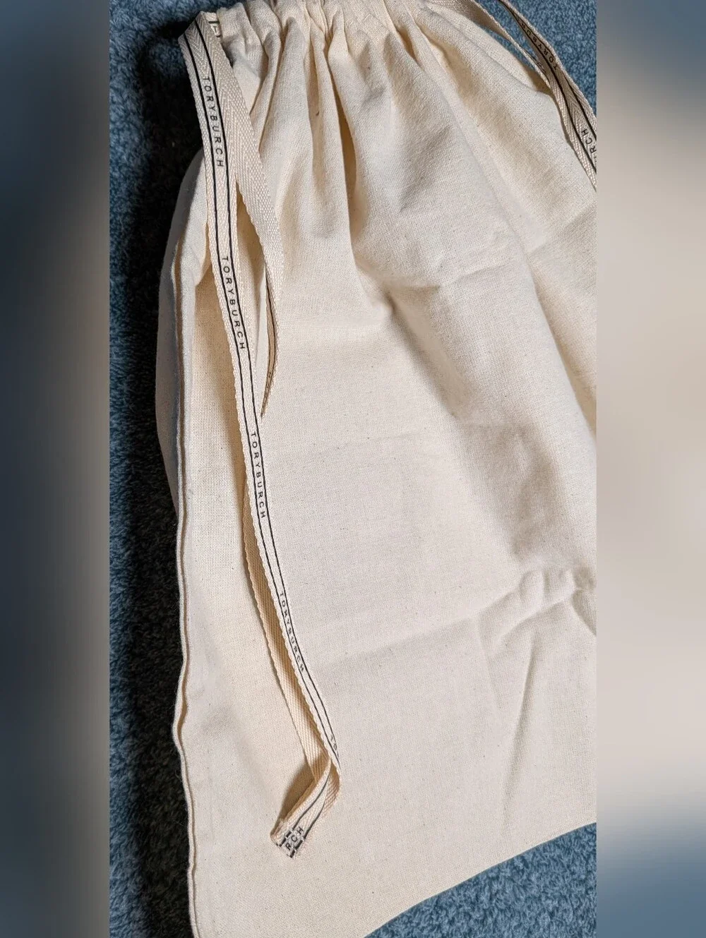 NEW Tory Burch Large Dust Bag Cotton Drawstring Handbag Tote Storage Replacement